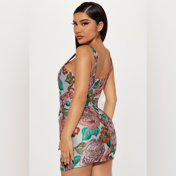 NWT Fashion Nova Poesy Saga Mini Dress - Picture 2 of 12